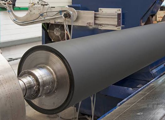 Industrial roller on finishing machine