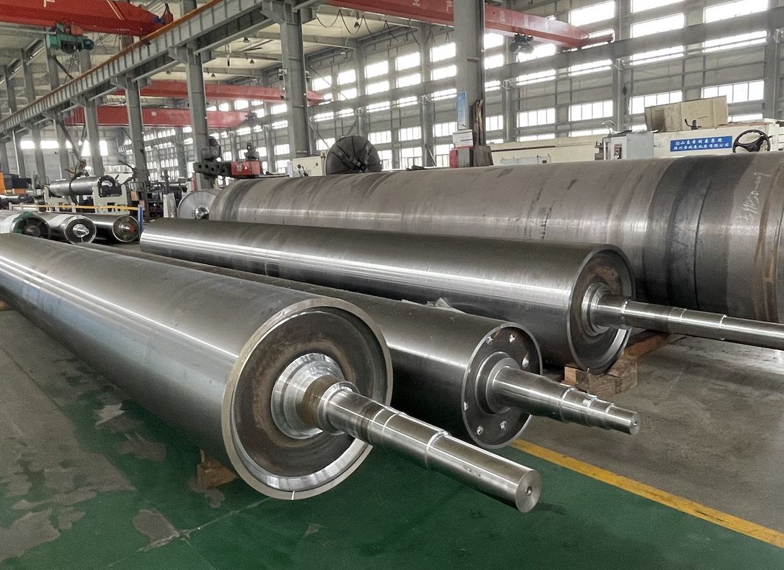Precision metal rollers on the factory floor
