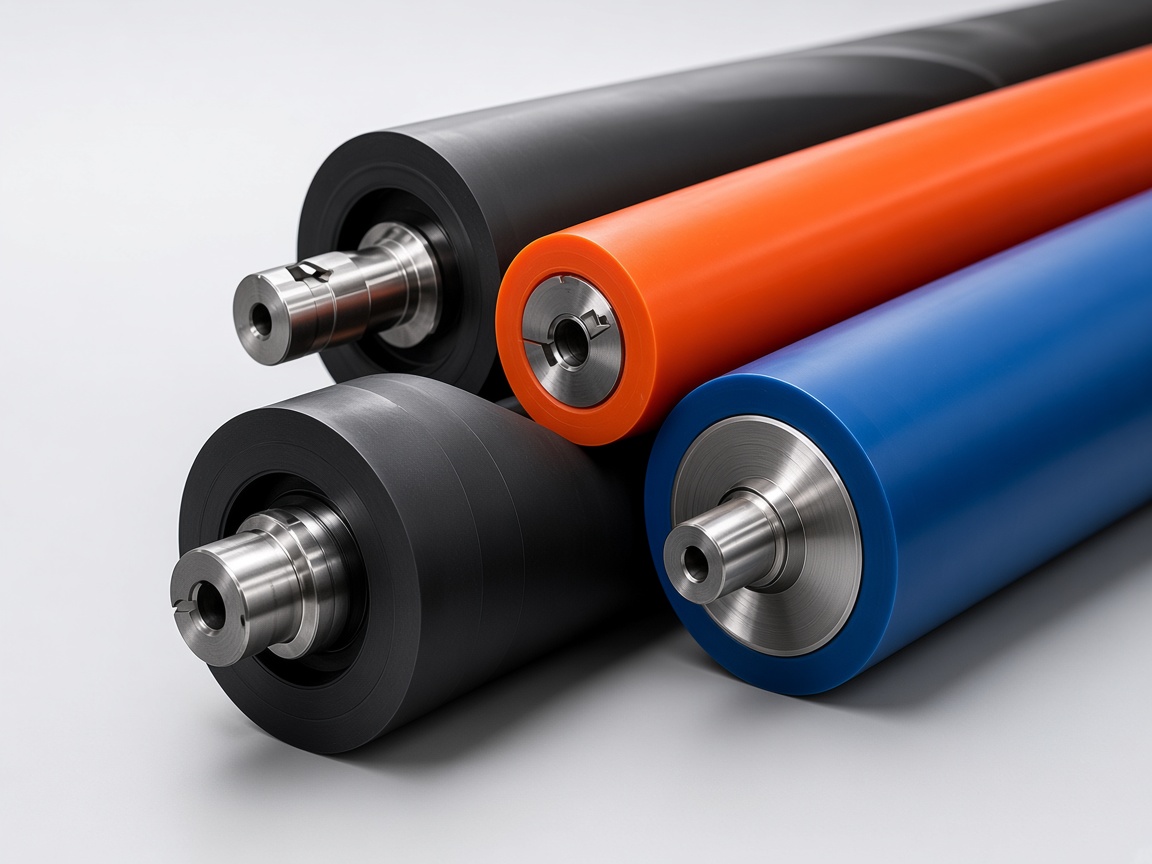 Rubber and PU coated industrial rollers