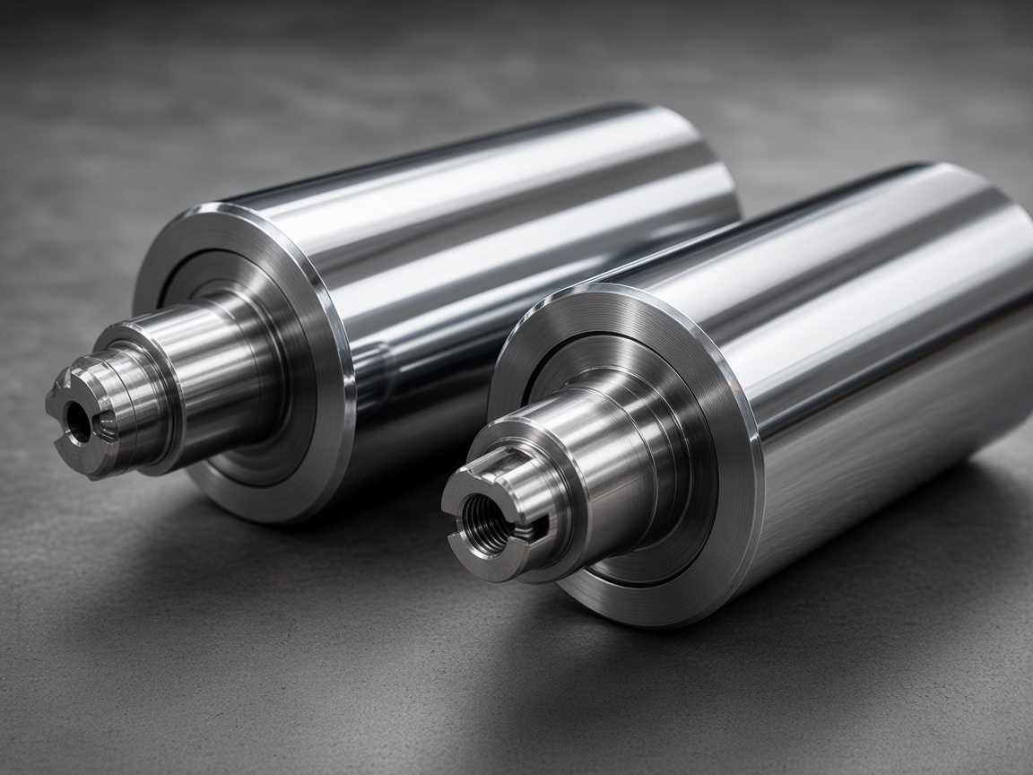Hard chrome plated industrial rollers