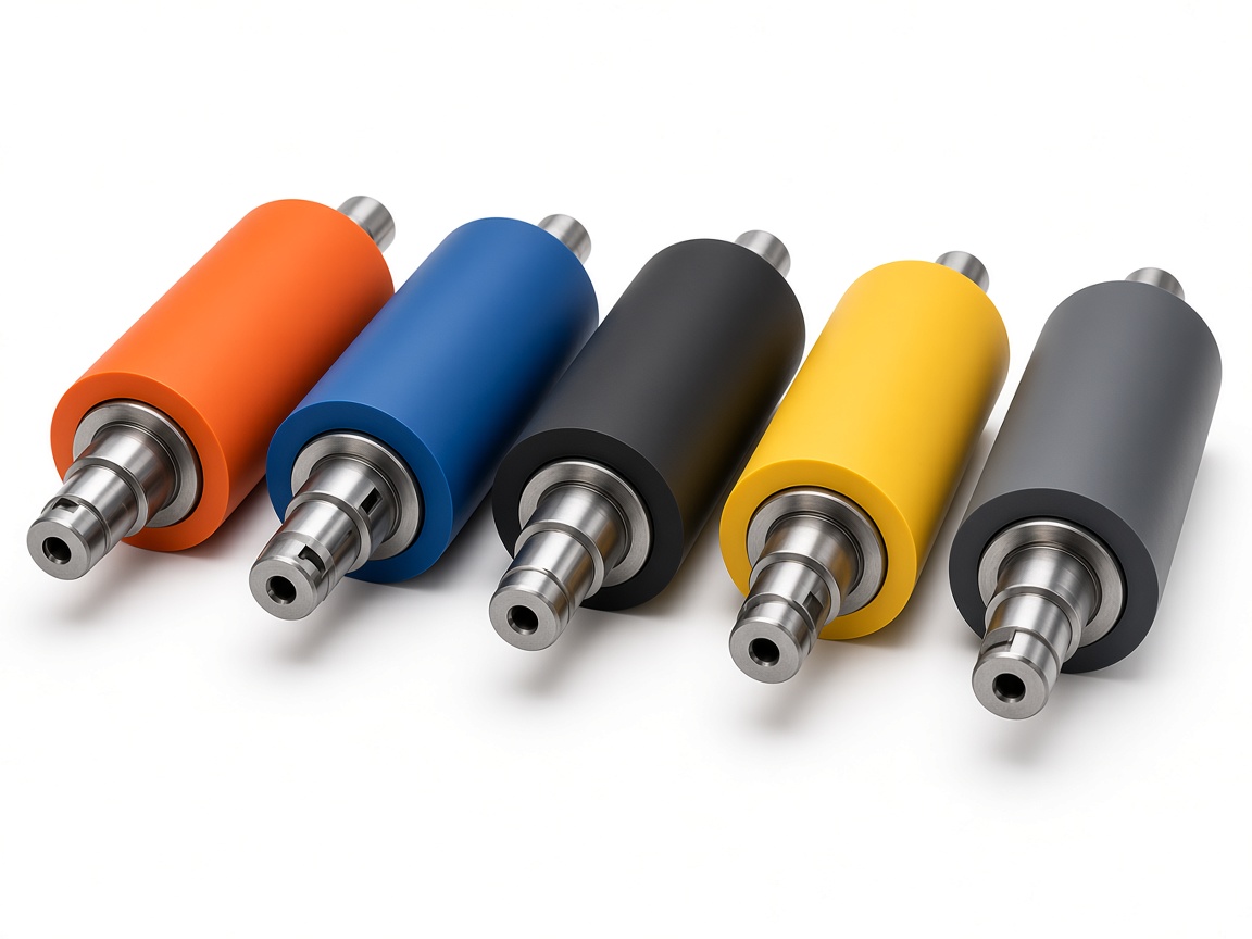 Application-based process rollers in multiple coatings
